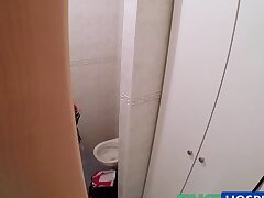 Teen nurse jerking doctor's dick with the balls in her mouth b4 cockriding