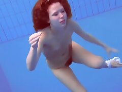 Matrosova hot ginger pussy in the pool