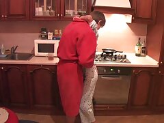 Little Hellcat fucked by her lucky boyfriend in the kitchen
